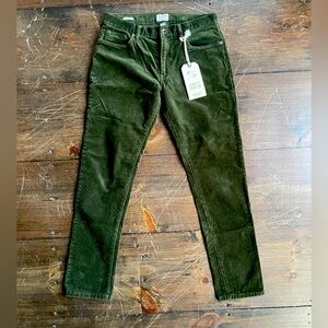 Toddy Snyder Green Corduroys Slim 31/32 NWT